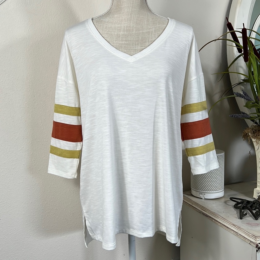 So M Cream Jersey Style Shirt